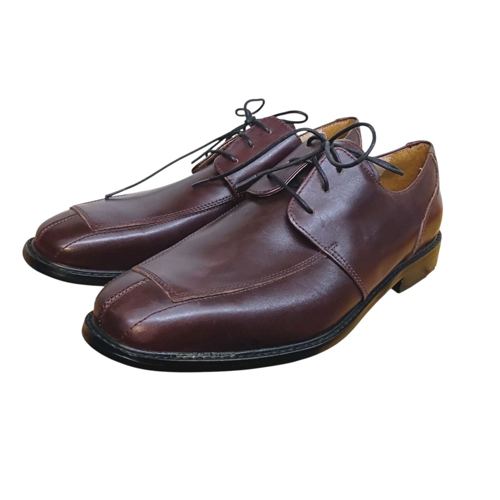 Florsheim Men's Dress Shoes‎ Size 10 D Square Toe Brown Derby Oxfords Leather
